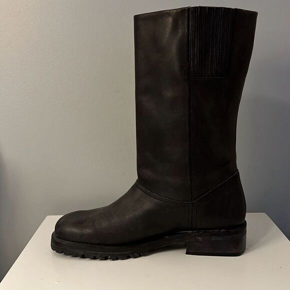 Timberland Women's Black Slip On Waterproof Leather High Riding Boots - Picture 6 of 10